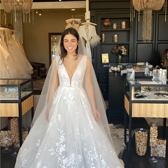 light blue prom dress lace A line Long Light Blue Lace Prom Dress – daisystyledress main image 1
